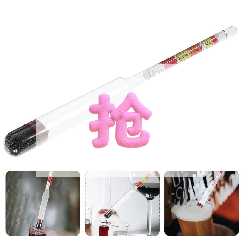 Wine Beer Cider - 1 Stück 3-Skala-Hydrometer für Wein, Bier,