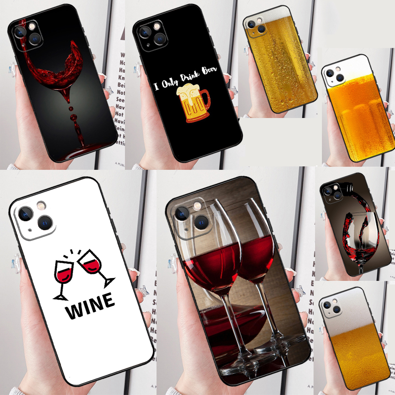 Wine Plus Beer - Trinken Bier Rotwein Telefon Fall Für