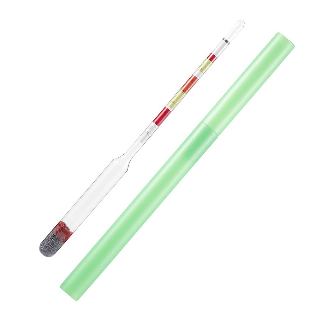 Wine To Beer Alcohol - Dreifach-Skala-Hydrometer mit klarer Markierung für Heimbrauen
