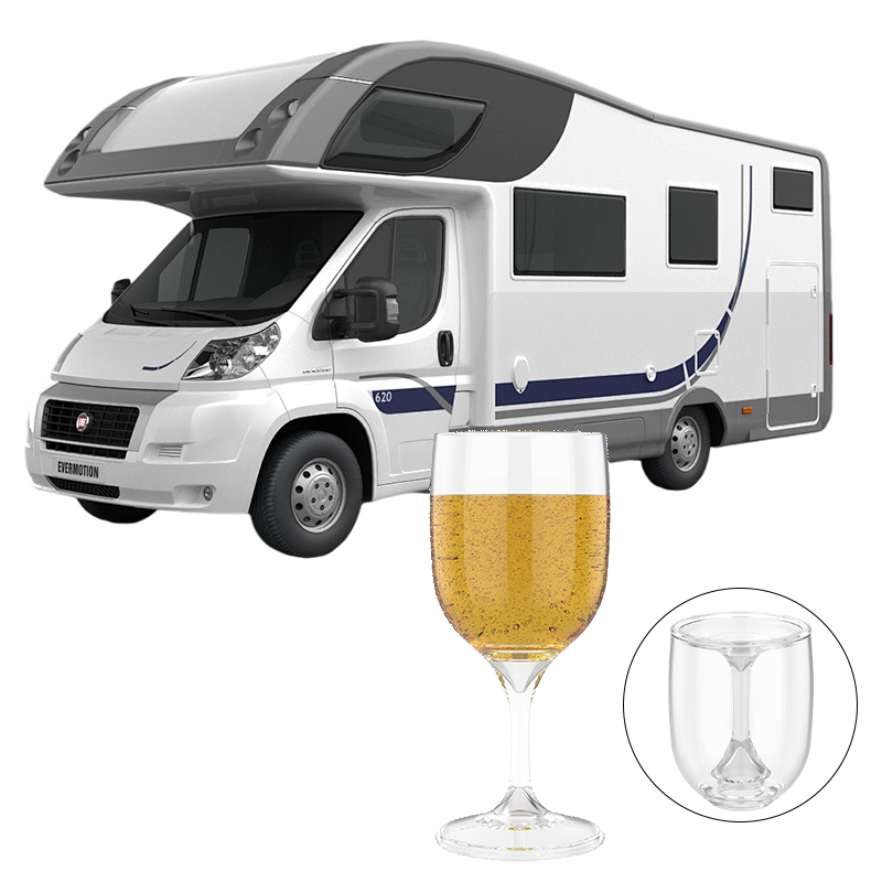 Wine & Beer Hydrometer - Klappbares Weinglas, transparentes Weinglas aus lebensmittelechtem