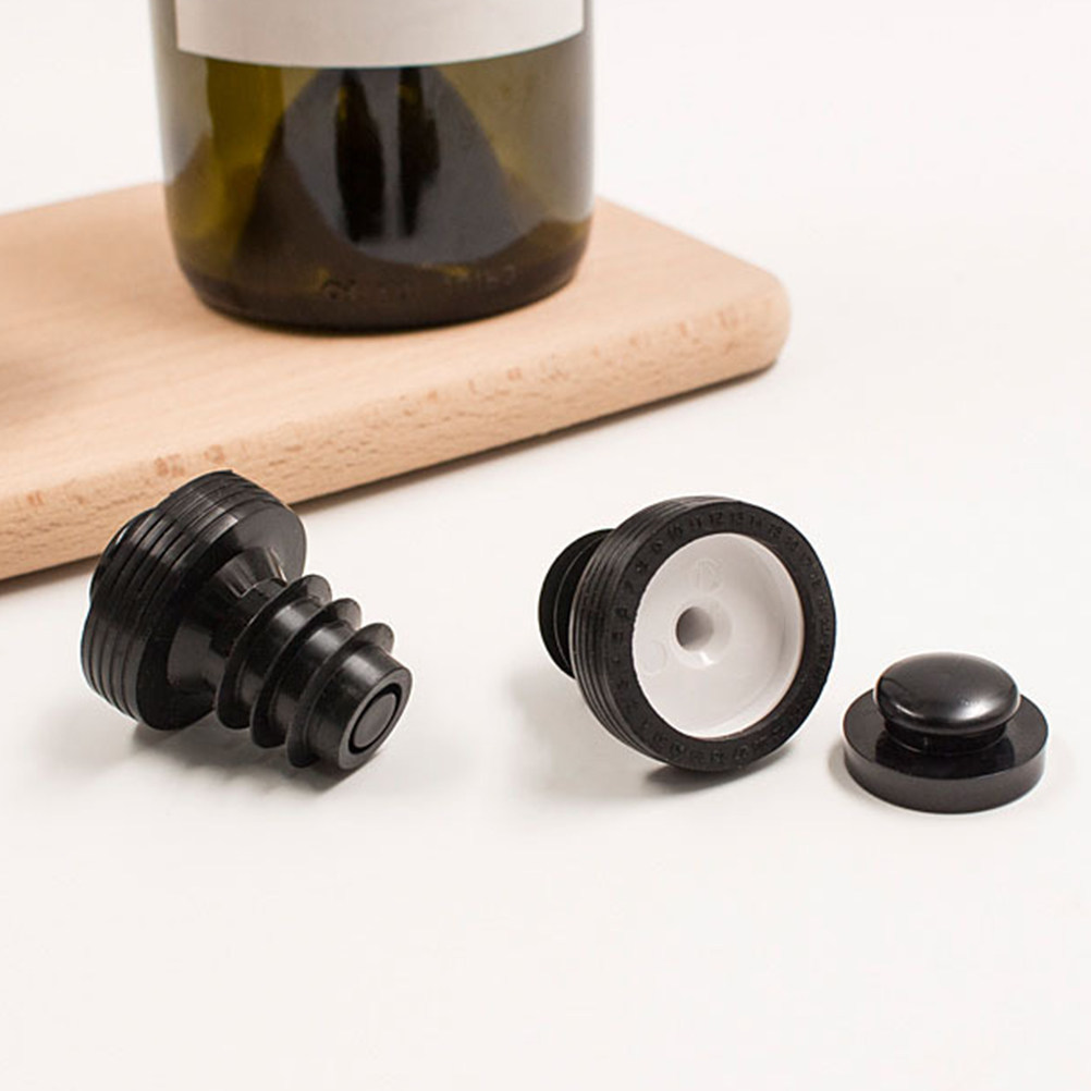 Wine Beer Cider - Hochwertiger Lebensmittelqualitäts-Silikon-Weinflaschenverschluss Vakuumversiegler für Rotwein-, Bier-,
