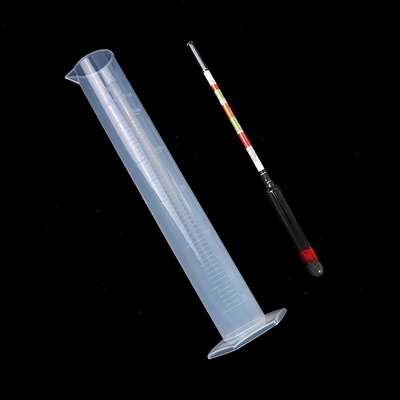 Wine Beer Cider - 3-teiliges Set Dreifach-Skala-Hydrometer für Heimbrauerei Wein