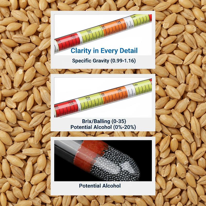 1 Stück 3-Skala-Hydrometer für – Wine Beer Cider Bewertung und Preis
