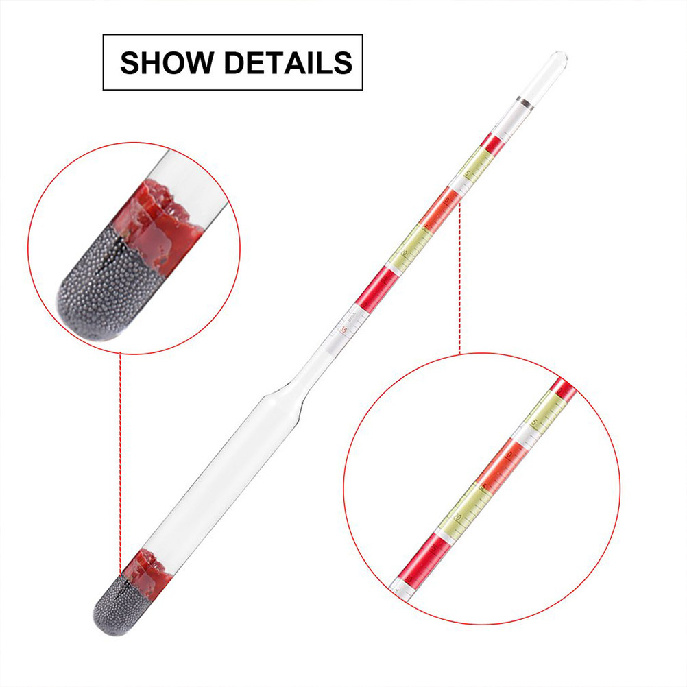 Dreifach-Skala-Hydrometer mit  – Wine To Beer Alcohol Bewertung und Preis